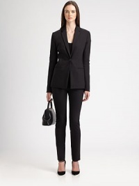 Timeless tailoring gives this structured-yet-feminine jacket instant appeal.Notched collarLong sleevesWelt pocketsPrincess seamsAbout 23 from shoulder to hemNylon/cotton/elastaneDry cleanMade in USA of Italian fabricSIZE & FIT Model shown is 5'10 (177cm) wearing a US size 2. Timeless tailoring gives this structured-yet-feminine jacket instant appeal.Notched collarLong sleevesWelt pocketsPrincess seamsAbout 23 from shoulder to hemNylon/cotton/elastaneDry cleanMade in USA of Italian fabricSIZE & FIT Model shown is 5'10 (177cm) wearing a US size 2.