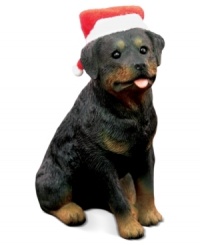 Bark up the right tree with a Christmas ornament for your dog – or a fellow animal lover! A handsome Rottweiler pup is dressed for the season and waiting on holiday treats. From Sandicast. Bark up the right tree with a Christmas ornament for your dog – or a fellow animal lover! A handsome Rottweiler pup is dressed for the season and waiting on holiday treats. From Sandicast.