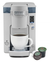 You've been served! Rising and shining each and every day is an easy matter with this single serve coffee maker. With 3 cup sizes and a removable tray that lets you fit in your handy travel mug, this smart brewer just needs your favorite pod to fill your cup with outstandingly fresh & bold flavor. 3-year warranty. Model SS300. You've been served! Rising and shining each and every day is an easy matter with this single serve coffee maker. With 3 cup sizes and a removable tray that lets you fit in your handy travel mug, this smart brewer just needs your favorite pod to fill your cup with outstandingly fresh & bold flavor. 3-year warranty. Model SS300.