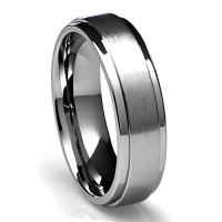 6MM Titanium Ring Wedding Band with Flat Brushed Top and Polished Finish Edges (Available in Sizes 4 to 11) 6MM Titanium Ring Wedding Band with Flat Brushed Top and Polished Finish Edges (Available in Sizes 4 to 11)