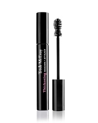 For a dressed-up, false-lash effect, Trish's dramatically thickening, intensely black, buildable mascara with its revolutionary hourglass brush loads, separates and lifts each lash to deliver the thickest imaginable fringe. The luxurious formula stays just-applied looking all day without clumping, smudging or flaking.