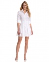 Pink Tartan Women's Contrast Double Tier Shirt Dress