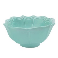 Vietri Incanto Aqua Baroque Medium Serving Bowl Vietri Incanto Aqua Baroque Medium Serving Bowl