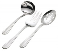 Gorham Melon Bud Frosted 3-Piece Stainless Steel Flatware Hostess Set Gorham Melon Bud Frosted 3-Piece Stainless Steel Flatware Hostess Set