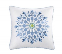 Echo Sardinia 18-Inch by 18-Inch Polyester Fill Pillow, Ease, White Echo Sardinia 18-Inch by 18-Inch Polyester Fill Pillow, Ease, White