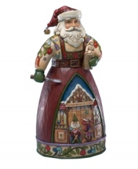 Jim Shore collectors will adore this Santa who is shown whittling or wood carving, which was once a popular pastime in the American South. Jim Shore collectors will adore this Santa who is shown whittling or wood carving, which was once a popular pastime in the American South.