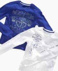 He can layer one of these long-sleeve thermals from Epic Threads under his stylish threads for a comfortable, casual look. He can layer one of these long-sleeve thermals from Epic Threads under his stylish threads for a comfortable, casual look.