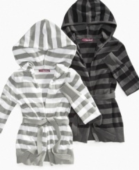 Before cold snaps in for the season, she can slip into this cozy hooded cardigan from Epic Threads, with sweet stripes and a tie front. Before cold snaps in for the season, she can slip into this cozy hooded cardigan from Epic Threads, with sweet stripes and a tie front.