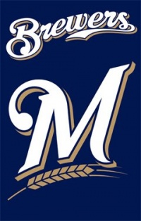 MLB Milwaukee Brewers Applique Banner Flag MLB Milwaukee Brewers Applique Banner Flag