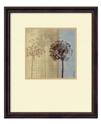 Make a wish. Blown away, the fluffy dandelions of In the Breeze II fade into linen and slate for a look of tranquil beauty. With a cream mat and handsome espresso-bronze frame, it's a soothing piece for the home office or bedroom. Make a wish. Blown away, the fluffy dandelions of In the Breeze II fade into linen and slate for a look of tranquil beauty. With a cream mat and handsome espresso-bronze frame, it's a soothing piece for the home office or bedroom.