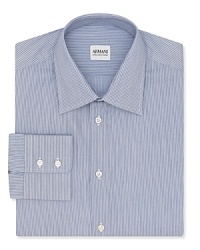 Armani Collezioni Mini-Stripe Dress Shirt - Contemporary Fit Armani Collezioni Mini-Stripe Dress Shirt - Contemporary Fit