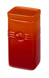 Le Creuset Stoneware 2-Quart Coffee Storage Jar, Flame Le Creuset Stoneware 2-Quart Coffee Storage Jar, Flame