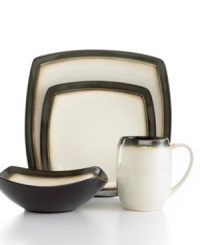With all the right angles and stoneware that's even oven safe, Gibson's Bustamante dinnerware set offers effortless sophistication for casual modern tables. Reactive glaze adds unique depth and detail to every plate, bowl and mug. With all the right angles and stoneware that's even oven safe, Gibson's Bustamante dinnerware set offers effortless sophistication for casual modern tables. Reactive glaze adds unique depth and detail to every plate, bowl and mug.