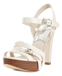 Sweet, sweet buckles. MICHAEL by Michael Kors' Grace platform sandals will make sure you stand out from the crowd. Sweet, sweet buckles. MICHAEL by Michael Kors' Grace platform sandals will make sure you stand out from the crowd.