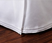 Hudson Park Collection White with White Double Satin Stitch CALIFORNIA KING Bedskirt Hudson Park Collection White with White Double Satin Stitch CALIFORNIA KING Bedskirt
