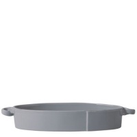 Vietri Lastra Gray Handled Oval Baker 17 x 7 in Vietri Lastra Gray Handled Oval Baker 17 x 7 in