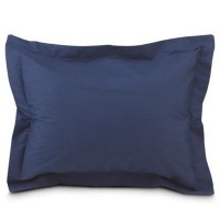Fresh Ideas Tailored Poplin Pillow Sham Euro, Navy Fresh Ideas Tailored Poplin Pillow Sham Euro, Navy