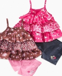 Giver her a flower arrangement she'll love with this adorable tunic and short set from Penelope Mack. Giver her a flower arrangement she'll love with this adorable tunic and short set from Penelope Mack.