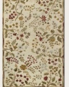 Couristan 0230/0030 EDEN Summer Vines 108-Inch by 144-Inch Wool Area Rug, Ivory/Ruby