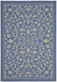 Safavieh Courtyard Collection CY2098-3103 Blue and Natural Indoor/Outdoor Round Area Rug, 6-Feet 7-Inch Safavieh Courtyard Collection CY2098-3103 Blue and Natural Indoor/Outdoor Round Area Rug, 6-Feet 7-Inch