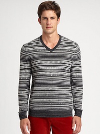 EXCLUSIVELY OURS. The finest merino wool blend knitted to a smooth, rich blend completes this incredibly soft v-neck pullover sweater.V-neck50% merino wool/50% acrylicMachine washImported EXCLUSIVELY OURS. The finest merino wool blend knitted to a smooth, rich blend completes this incredibly soft v-neck pullover sweater.V-neck50% merino wool/50% acrylicMachine washImported