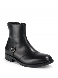 THE LOOKSmooth leather upperSquare toeSide zip closureSeamed ankle strap with D-ring buckleTextured details at weltPadded insoleTHE MATERIALLeather upperLeather lining and soleORIGINMade in Italy THE LOOKSmooth leather upperSquare toeSide zip closureSeamed ankle strap with D-ring buckleTextured details at weltPadded insoleTHE MATERIALLeather upperLeather lining and soleORIGINMade in Italy