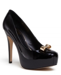 Pretty little bow on a pretty colorful shoe. Take your inner-girly girl to new heights with the Bunny platform pumps by DV by Dolce Vita. Pretty little bow on a pretty colorful shoe. Take your inner-girly girl to new heights with the Bunny platform pumps by DV by Dolce Vita.