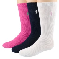 Ralph Lauren Girl's Knee-High Socks/3 Pairs - Assorted Ralph Lauren Girl's Knee-High Socks/3 Pairs - Assorted