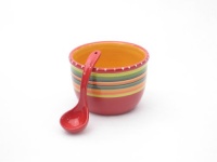 Certified International Hot Tamale Salsa Bowl with Spoon Certified International Hot Tamale Salsa Bowl with Spoon