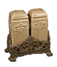 Drake Design 3405 Salt and Pepper Set, Taupe, 4.5x5 Inch Drake Design 3405 Salt and Pepper Set, Taupe, 4.5x5 Inch