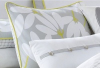 Echo Fan Floral Sham - Grey - Standard Sham Echo Fan Floral Sham - Grey - Standard Sham
