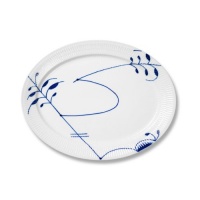 Royal Copenhagen Blue Fluted Mega Oval Platter 13 in Royal Copenhagen Blue Fluted Mega Oval Platter 13 in