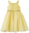 Sweet Heart Rose Girls 2-6X Sequin Special Occasion Dress, Yellow, 6X