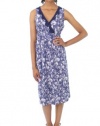 Charter Club Women's Crochet Surplice Neck Printed Dress