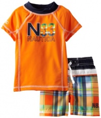 Nautica Baby-Boys Infant 2 Piece Rashguard Set, Kumquat, 24 Months Nautica Baby-Boys Infant 2 Piece Rashguard Set, Kumquat, 24 Months