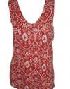 Charter Club Womens Sequins Printed Sleeveless Top