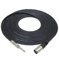 GLS Audio 25 feet Patch Cable Cords XLR Male To 1/4-Inch TRS Cables Balanced Snake Cord - Black GLS Audio 25 feet Patch Cable Cords XLR Male To 1/4-Inch TRS Cables Balanced Snake Cord - Black
