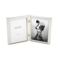 Lunt Silver Beads Double Frame, Silver, 3 x 5 Lunt Silver Beads Double Frame, Silver, 3 x 5