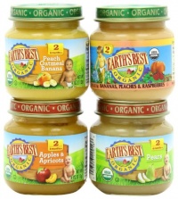 Earth's Best Organic 2nd Fruit Variety Pack, 4-Ounce Jars (Pack of 12)