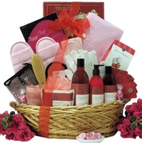 Great Arrivals Bath and Body Spa Gift Basket, Be Well Pomegranate Spa Haven