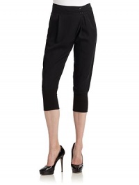 THE LOOKBanded waistButton closureAngled pocketsBanded cuffsTHE FITInseam, about 28THE MATERIALTencelSecond fabric: cottonCARE & ORIGINDry cleanImportedModel shown is 5'10½ (179cm) wearing US size Small. THE LOOKBanded waistButton closureAngled pocketsBanded cuffsTHE FITInseam, about 28THE MATERIALTencelSecond fabric: cottonCARE & ORIGINDry cleanImportedModel shown is 5'10½ (179cm) wearing US size Small.