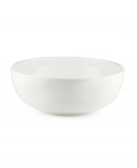 Find style and substance in the Tin Can Alley serving bowl. Concentric grooves give the Lenox dinnerware its edge in versatile white bone china. Find style and substance in the Tin Can Alley serving bowl. Concentric grooves give the Lenox dinnerware its edge in versatile white bone china.