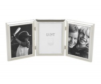 Lunt Silver Beads Triple Frame, Silver, 3 x 5 Lunt Silver Beads Triple Frame, Silver, 3 x 5