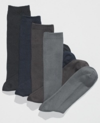These ribbed socks from Club Room are will keep up with your daily routine. These ribbed socks from Club Room are will keep up with your daily routine.