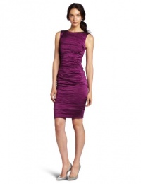 Nicole Miller Women's Matte Pleated Metal Sheath Dress Nicole Miller Women's Matte Pleated Metal Sheath Dress