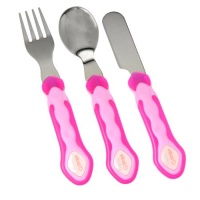 Vital Baby First Stainless Steel Cutlery Set, Pink Vital Baby First Stainless Steel Cutlery Set, Pink