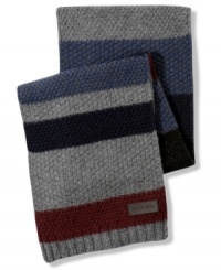 This winter's best accessories have more than a hint of the handknit and homemade. Case in point: Tommy Hilfiger's moss-stitch scarf with its varied, patchwork-patterned stripes. This winter's best accessories have more than a hint of the handknit and homemade. Case in point: Tommy Hilfiger's moss-stitch scarf with its varied, patchwork-patterned stripes.