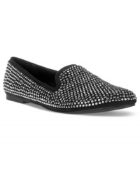 Steve Madden's Concord smoking flats give you luxe style and sparkle, all at once. Steve Madden's Concord smoking flats give you luxe style and sparkle, all at once.
