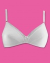 100% Cotton Lined 2-Pack Wire Free White/White 34A