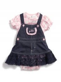 GUESS Kids Girls Bodysuit and Jumper Set, INDIGO (6/9M) GUESS Kids Girls Bodysuit and Jumper Set, INDIGO (6/9M)